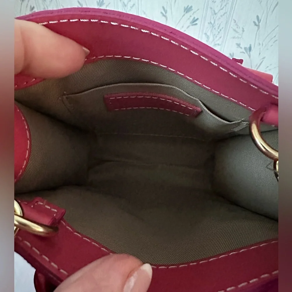 Anna Paola Pink Leather Mini Crossbody - Picture 9 of 11
